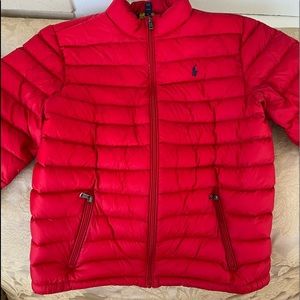 Red Polo Ralph Lauren Kids Puffer Jacket